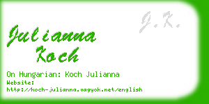 julianna koch business card